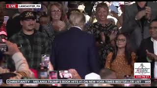 President Trump introduced by Sage Steele at Lancaster PA town hall [upl. by Lemuelah130]