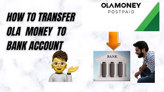 How to transfer ola Postpaid Money To Bank Account  Explained in Telugu [upl. by Notgnirra]