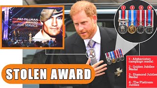 US Veterans OUTRAGED As Prince Harry STOLE The Pat Tillman Award From A Deserving American Veteran [upl. by Ysdnil]