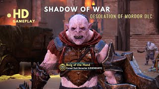 SHADOW OF WAR Desolation of Mordor DLC Gameplay  Baranor vs Bolg of the Hand Outpost Battle [upl. by Freedman]