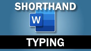 How to Use Shorthand Typing in Word [upl. by Othelia]