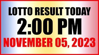 Lotto Result Today 2pm november 5 2023 Swertres Ez2 Pcso [upl. by Ttessil]