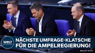 DEUTSCHLAND UmfrageKlatsche für die Ampel Vier von fünf Bundesbürgern mit Regierung unzufrieden [upl. by Anon290]