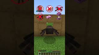 Smallest Holes vs Different Mobs minecraft shorts meme [upl. by Prichard364]