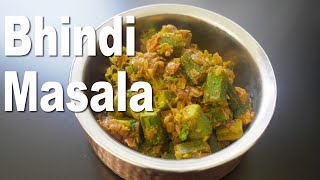 BHINDI MASALA  RESTAURANT STYLE  VEGAN RECIPE [upl. by Kristos]