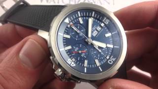 IWC Aquatimer Chronograph Edition Expedition JacquesYves Cousteau 376805 Luxury Watch Review [upl. by Euqitsym]