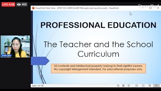 PROFESSIONAL EDUCATION LET 2023 THE TEACHER AND THE CURRICULUM LET REVIEW DRILLS [upl. by Ardnasela]