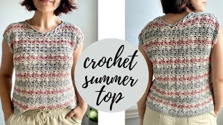 Sleeveless Crochet Summer Top [upl. by Annaillil]