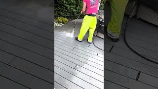 Composite Decking Pressure Washing pressurewashing satisfying cleaning business work music [upl. by Nedac988]