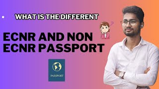 Ecnr and non Ecnr passport ecnr and ecr passport differenceecnr passport apply online [upl. by Ayortal]