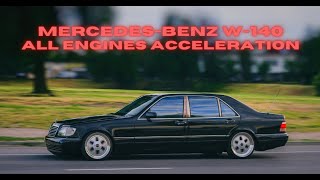 MercedesBenz SClass W140 ALL engines acceleration battle [upl. by Gemini]