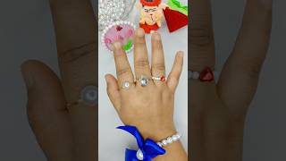 Diy Ring💍✨How To Make Ring With Beads💖😍shortsyoutubeshortsviraltrendingdiycrafthandmade [upl. by Aliuqa]