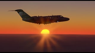 4K  MFS2020 Amazing Sundown Approach into Santa Barbara in the Cessna Citation CJ4 [upl. by Gies]