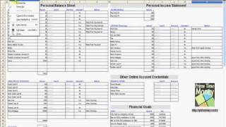 Personal Financial Statements and Passwords Spreadsheet  AllInOne Template [upl. by Anyt]