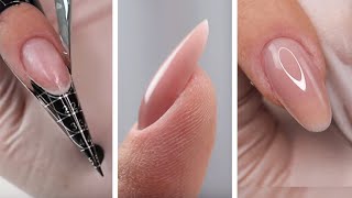 PRZEDŁUŻANIE PAZNOKCI ŻELEM krok po kroku  podkładanie formy  GEL NAILS step by step [upl. by Ahsenet]