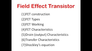 JFET [upl. by Aiderfla]