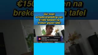 😯💰 Gio moet schadevergoeding betalen na breken glazen tafel gio geld vlog [upl. by Tengler696]