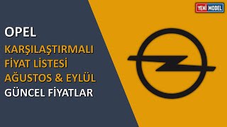 Opel  Ağustos amp Eylül 2024 Karşılaştırmalı Fiyat Listesi  Güncel Fiyatlar [upl. by Afnin]