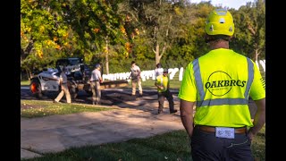 Oak Bros Removing Hazardous Trees at a Veterans Cemetery [upl. by Yankee532]