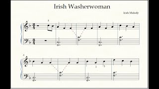 Irish Washerwoman Sheet Music for Piano [upl. by Lerim]