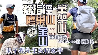 香港百登30Done達標攻略9 孖指徑 金山 鷹巢山 尖山 筆架山香港行山郊遊路線 4K拍攝｜話你話鷹巢山與筆架山真正最高點｜果子狸先生友情客串｜Feat MORAL Umago Stag [upl. by Uzzia]