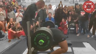 Teenage Girl Benches 380 lbs In Front Of Entire Highschool [upl. by Kroy]