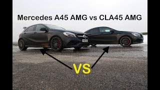 Mercedes A45 AMG vs CLA45 AMG  Comparison amp Launches [upl. by Atnes779]