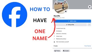 How to One Name on Facebook [upl. by Ayoras]