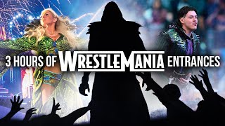 3 HOURS of WrestleMania entrances [upl. by Ydak]