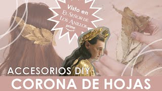 Cómo crear una corona de hojas doradas 🌟🍂 Accesorios DIY para bodas tocados de novia  Manualibodas [upl. by Arezzini]