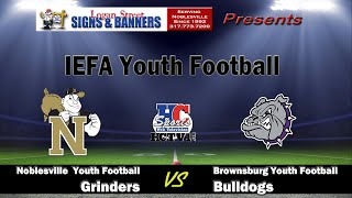 Noblesville Grinders vs Brownsburg Jr Bulldogs  Game of the Week  2024 IEFA Youth Football [upl. by Enitsahc189]