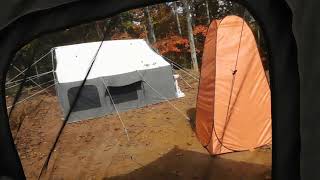 Doing a tour of the Kodiak 12 by 12 canvas tent [upl. by Dabney]