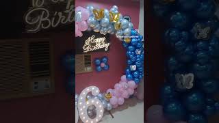 56th Birthday ring balloon decoration foryou youtubeshorts reels video [upl. by Ojeillib]