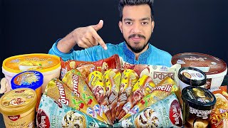 ASMR ICE CREAM EATING  ASMR EATING ICE CREAM PARTY  CHOCOBAR ICE CREAM EATING CHALLENGE [upl. by Wolfson]