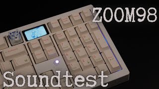 Meletrix Zoom98 Prototype Full Soundtest With Akko Pro Switches and WS Switches [upl. by Nayra]