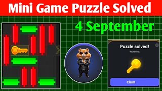 Hamster kombat mini Game 4 September  puzzle game  Puzzle game Solved  Hamster Kombat [upl. by Ayoj]