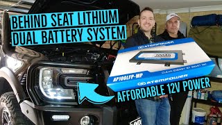 AFFORDABLE LITHIUM DUAL BATTERY FOR NEXT GEN RANGER  Atem Power Slimline 12V Battery and DCDC [upl. by Tory389]