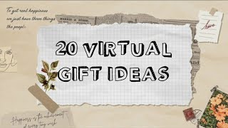 20 Online gift ideas  Virtual surprise  Digital gifts  Long distance gifts [upl. by Lorac]