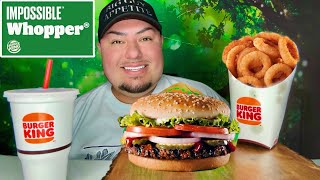 Is The IMPOSSIBLE WHOPPER Any Good • BURGER KING MUKBANG [upl. by Ehav542]