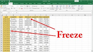 How to freeze rows and columns at the same time in excel 2019 [upl. by Rand]