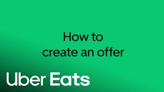 How to create an Offer  Uber Eats [upl. by Northrup531]