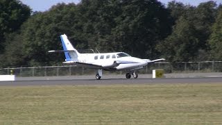 Cessna T303 Crusader ► Takeoff ✈ Groningen Airport Eelde [upl. by Constancy]