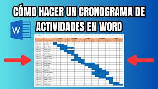 Cómo hacer un cronograma de actividades en Word  PLANTILLA DE DESCARGA [upl. by Vinn]