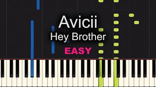 Hey Brother Piano  How to Play Avicii Hey Brother Piano Tutorial EASY ballad [upl. by Yekcaj]