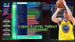 NBA 2K25 2WAY SPOT UP 96 THREE  91 STEAL IS INSANE BEST SMALLFORWARD BUILD [upl. by Vola]