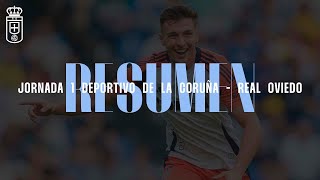 Resumen Deportivo de la Coruña  Real Oviedo Jornada 1 20242025 [upl. by Beulah]