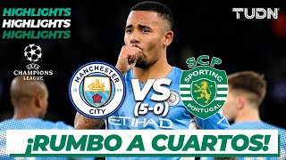 Highlights  Man City 0500 Sporting Lisboa  UEFA Champions League 2022  8vos vuelta  TUDN [upl. by Saticilef231]