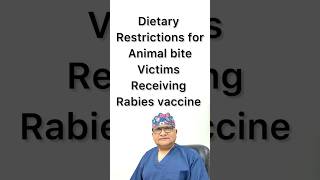 Are there any dietary restrictions for animal bite victims receiving anti rabies vaccine rabies [upl. by Moscow]