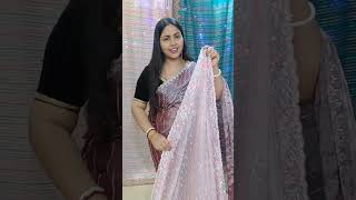 designer party wear saree vlog booking no62951051528906443420saree loverorchid saree [upl. by Bernice]