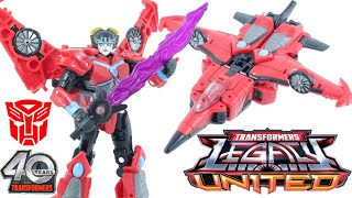 Transformers Legacy United Cyberverse Universe Deluxe Class Windblade Review 4K [upl. by Zertnom]